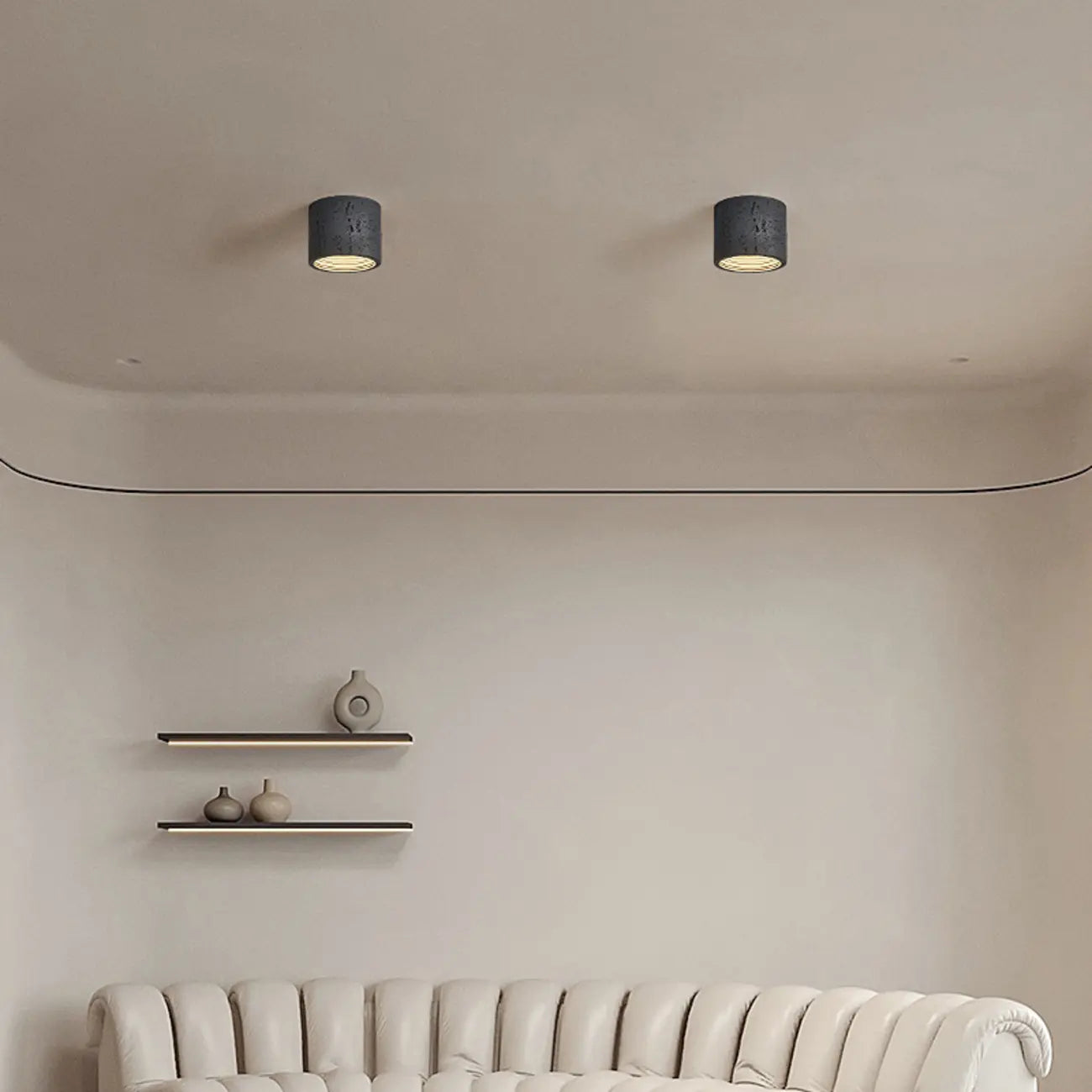 Dimmable Cylinder Flush Mount Ceiling Light for Indoor Use