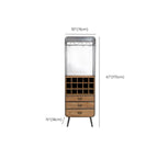 Industrial Brown Wooden Display Cabinet with Wine Storage
