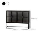 Contemporary Metal White Glass Door Display Cabinet