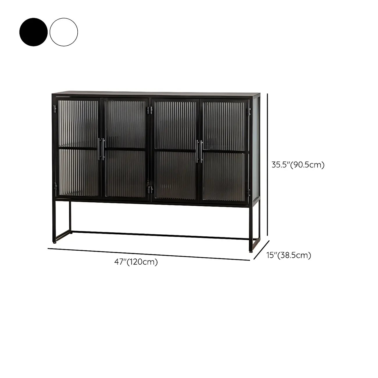 Contemporary Metal White Glass Door Display Cabinet