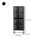 Contemporary Metal White Glass Door Display Cabinet