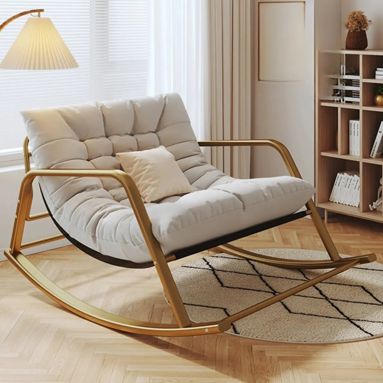 Modern Indoor Oversized Upholstered Rocking Chair