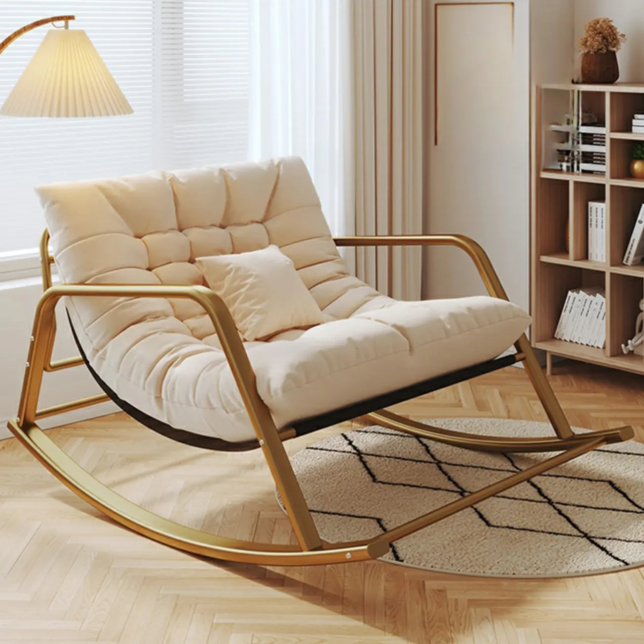 Modern Indoor Oversized Upholstered Rocking Chair