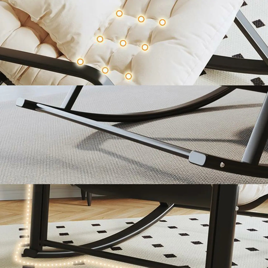 Modern Indoor Oversized Upholstered Rocking Chair