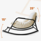 Modern Indoor Oversized Upholstered Rocking Chair