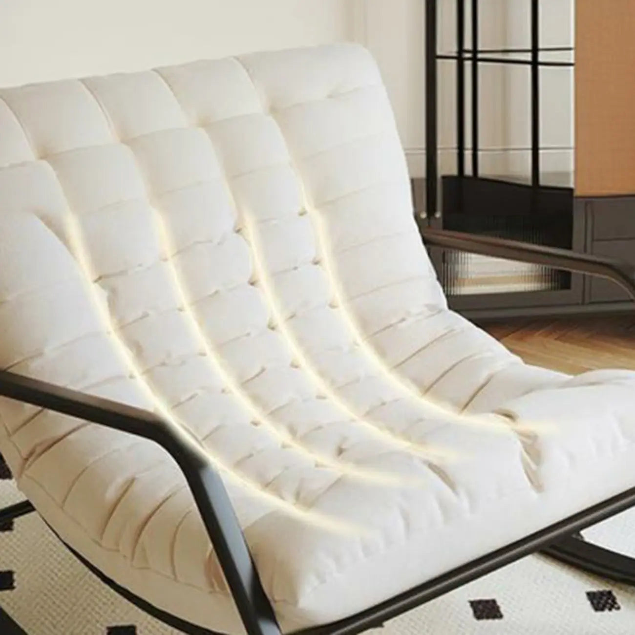 Modern Indoor Oversized Upholstered Rocking Chair