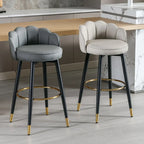 360° Swivel Leather Bar Stool Counter Height