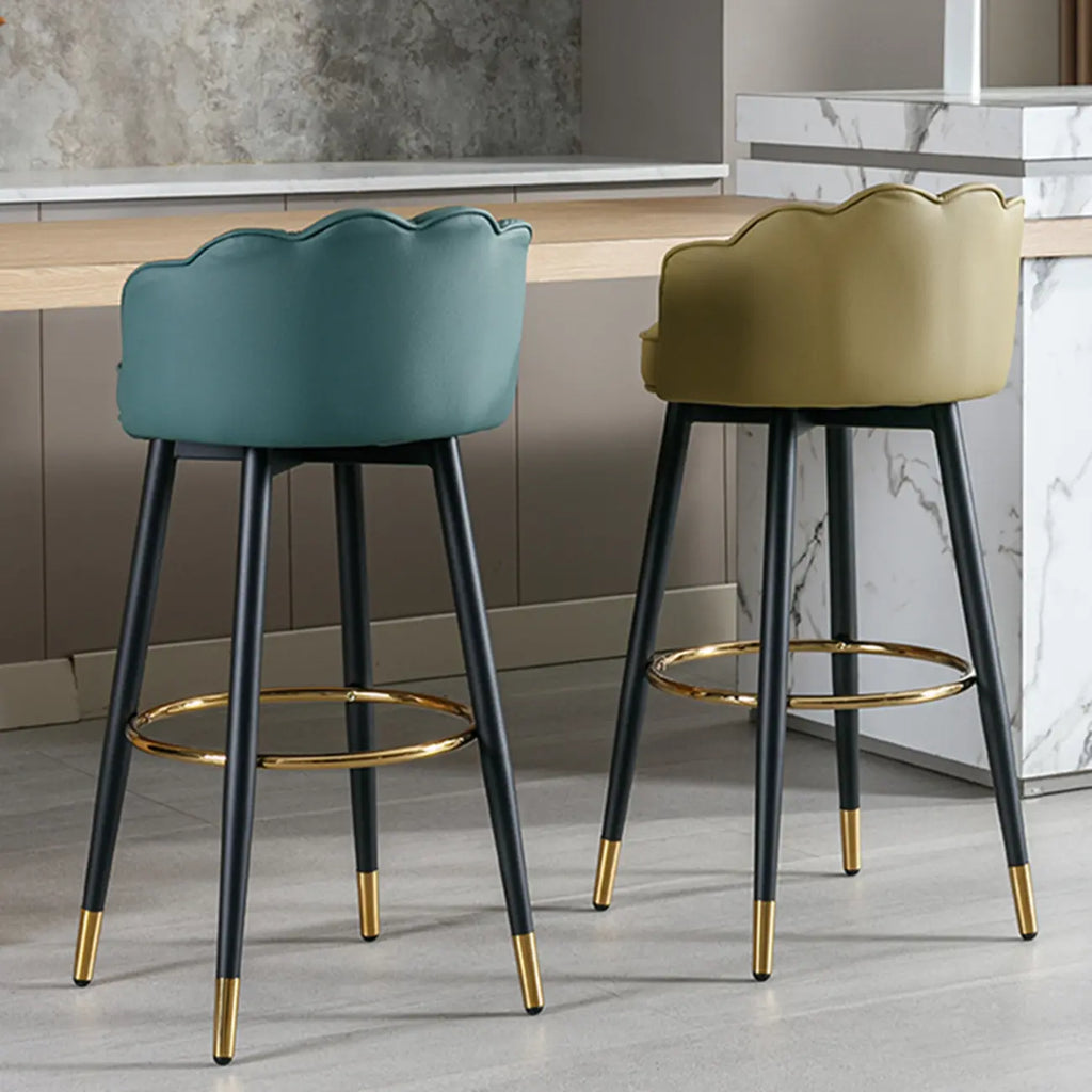 360° Swivel Leather Bar Stool Counter Height