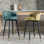 360° Swivel Leather Bar Stool Counter Height