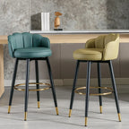 360° Swivel Leather Bar Stool Counter Height