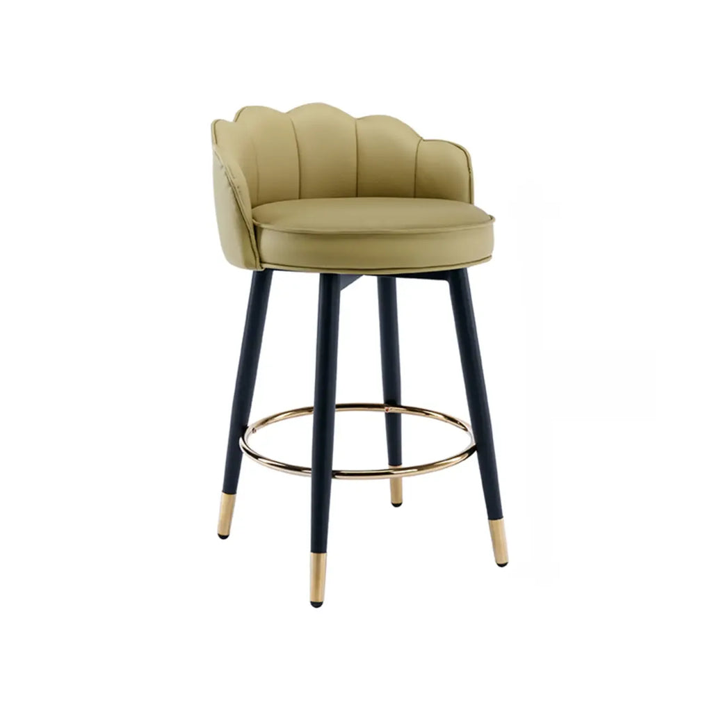 360° Swivel Leather Bar Stool Counter Height