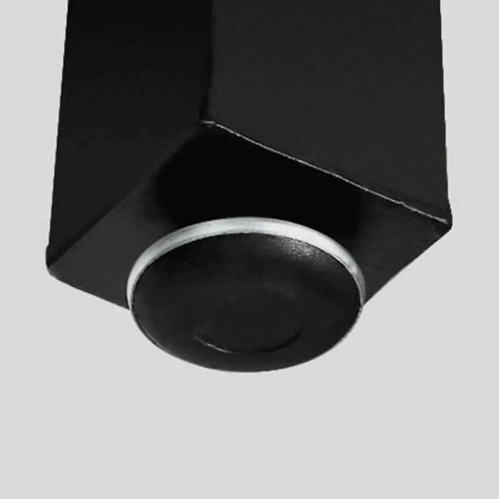 Rustic Solid Wood Rectangular Bar Table with Black Metal Legs for Dining