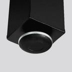 Rustic Solid Wood Rectangular Bar Table with Black Metal Legs for Dining