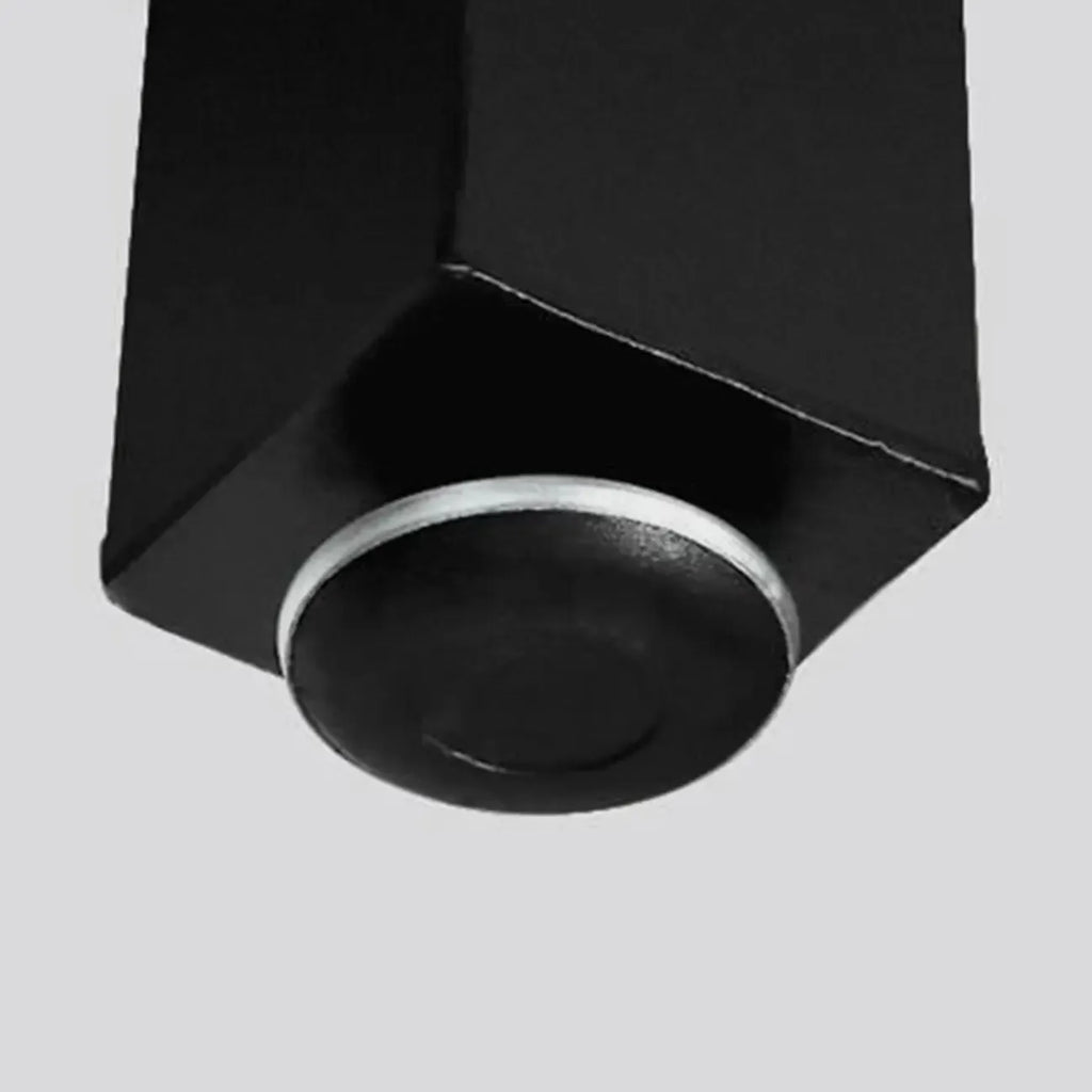 Rustic Solid Wood Rectangular Bar Table with Black Metal Legs for Dining