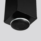 Rustic Solid Wood Rectangular Bar Table with Black Metal Legs for Dining