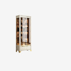 Elegant Black Gold Legs Glass Display Cabinet