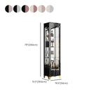 Elegant Black Gold Legs Glass Display Cabinet