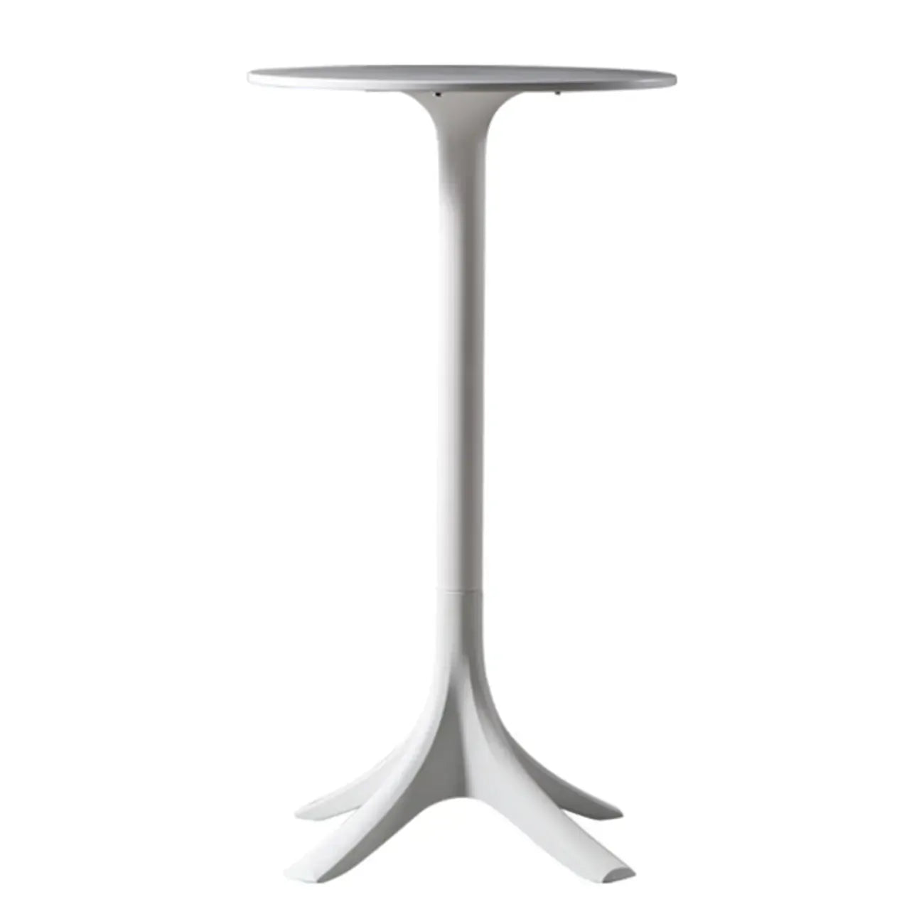 White Round Acrylic Tall Bistro Table Pedestal Base
