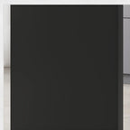 Nordic White Stone Sleek Bar Table with Glass Cabinet