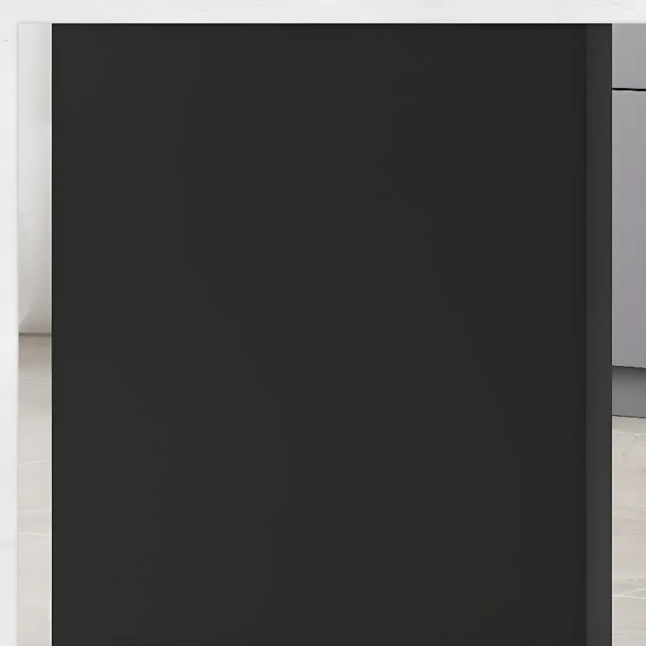 Nordic White Stone Sleek Bar Table with Glass Cabinet