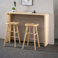 Simplistic Wooden Narrow Bar Table with 3-Pieces for Café and Home