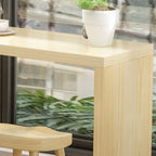 Simplistic Wooden Narrow Bar Table with 3-Pieces for Café and Home