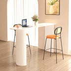 Modern Simple Bar Table with Stone Top in Beige for Home