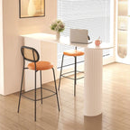 Modern Simple Bar Table with Stone Top in Beige for Home