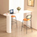 Modern Simple Bar Table with Stone Top in Beige for Home