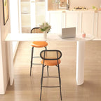 Modern Simple Bar Table with Stone Top in Beige for Home