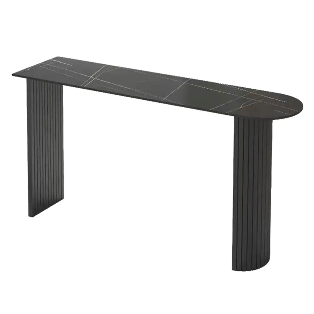 Modern Simple Bar Table with Stone Top in Beige for Home