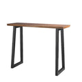 Rustic Wood Bar Table with Double Pedestal for Home Gatherings