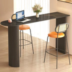 Modern Simple Bar Table with Stone Top in Beige for Home