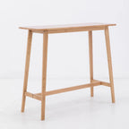 Nordic Wooden Rectangle Bar Table with Footresst for Living Room