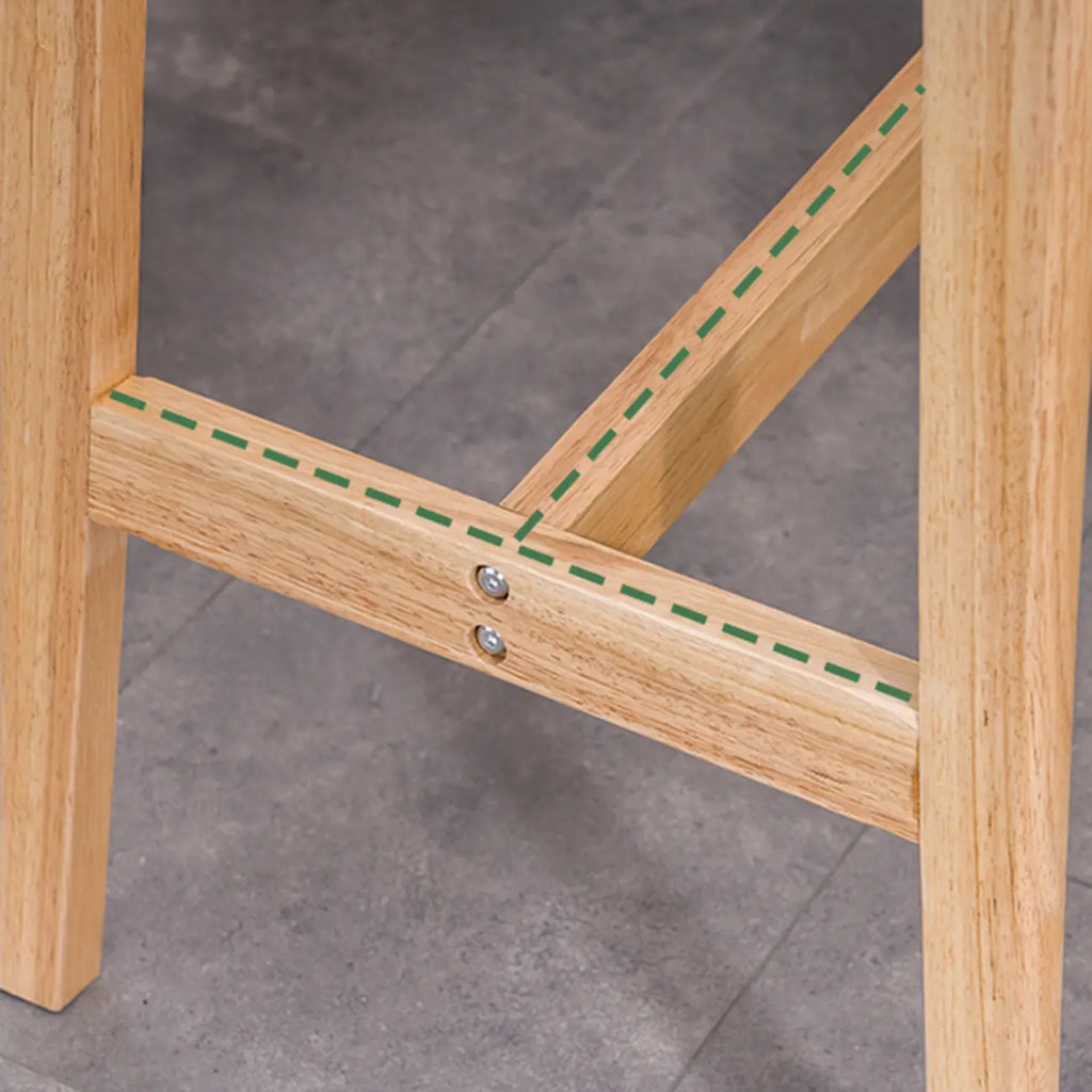 Nordic Wooden Rectangle Bar Table with Footresst for Living Room