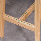 Nordic Wooden Rectangle Bar Table with Footresst for Living Room