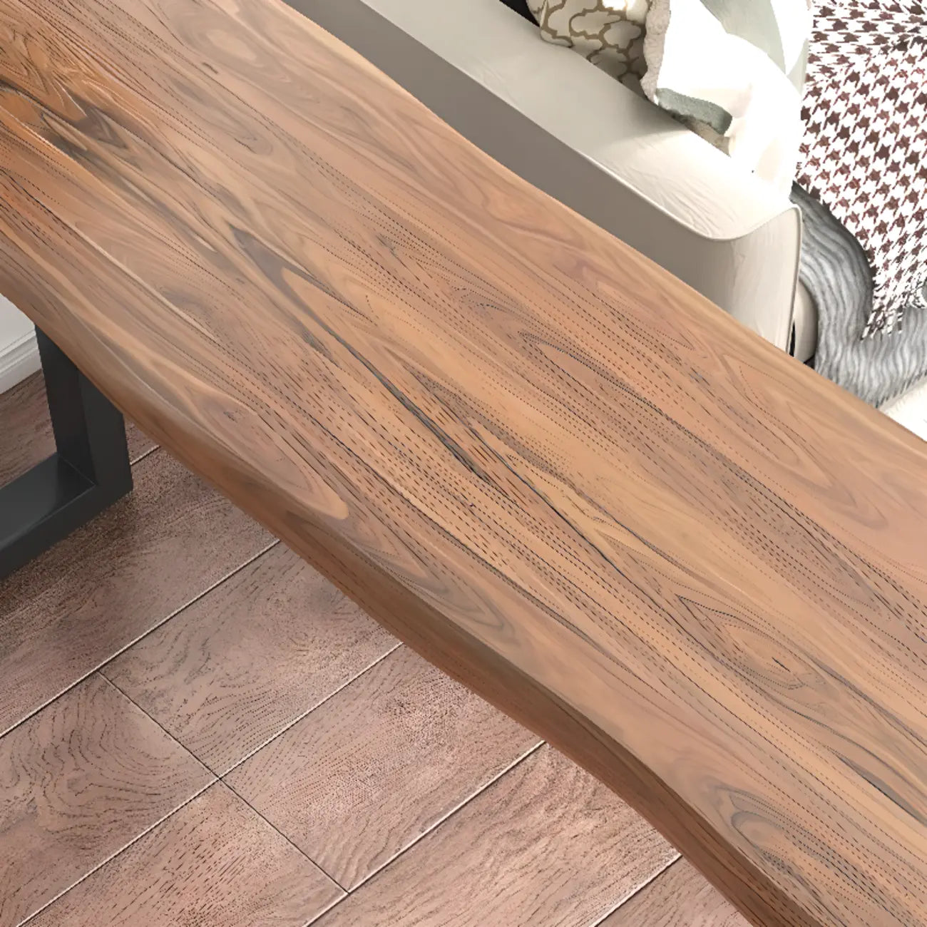 Rustic Wood Bar Table with Double Pedestal for Home Gatherings