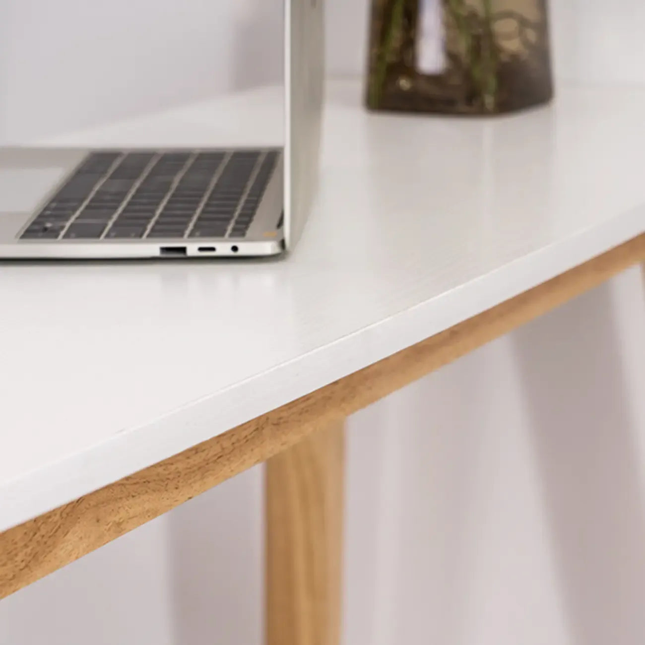 Nordic Wooden Rectangle Bar Table with Footresst for Living Room