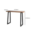 Rustic Wood Bar Table with Double Pedestal for Home Gatherings