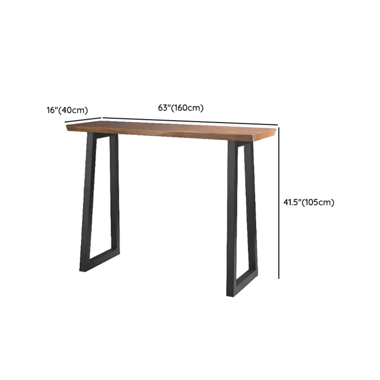 Rustic Wood Bar Table with Double Pedestal for Home Gatherings