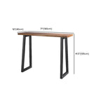 Rustic Wood Bar Table with Double Pedestal for Home Gatherings