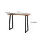 Rustic Wood Bar Table with Double Pedestal for Home Gatherings