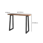 Rustic Wood Bar Table with Double Pedestal for Home Gatherings