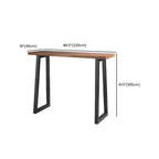 Rustic Wood Bar Table with Double Pedestal for Home Gatherings