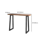 Rustic Wood Bar Table with Double Pedestal for Home Gatherings