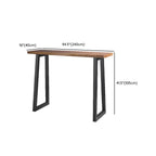 Rustic Wood Bar Table with Double Pedestal for Home Gatherings