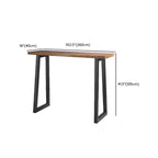 Rustic Wood Bar Table with Double Pedestal for Home Gatherings