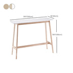 Nordic Wooden Rectangle Bar Table with Footresst for Living Room