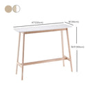 Nordic Wooden Rectangle Bar Table with Footresst for Living Room