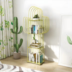 59 Modern Metal Cactus Shape Bookcase for Home Decor